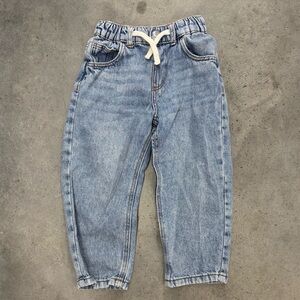 ZARA Toddler Boys Baggy Jeans Size 4 | Elastic Waist Denim Pants